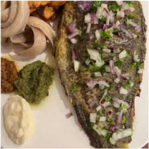 Poisson Tilapia braisé