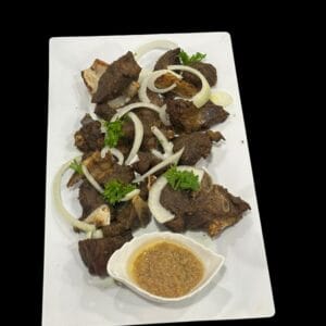 Chèvre braisée & plantain frit